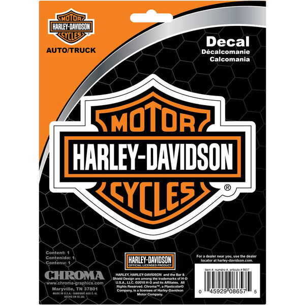 Harley-Davidson Bar & Shield Stick On Decal, 6x8, CG8657