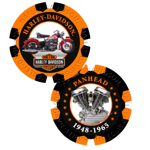 Limited Edition Series 5 PanHead Poker Chips Pack Black & Orange  6705