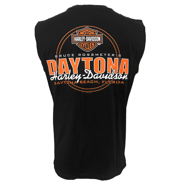 Harley-Davidson Daytona Custom Mechanic Girls Men's Muscle Black Dealer Tee