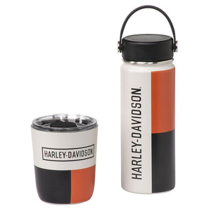 Harley-Davidson Retro Block Travel Mug & Water Bottle Set, 10 oz. & 16 oz.