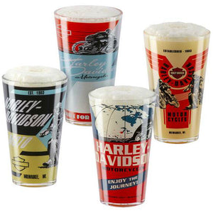 Vintage Poster Pint Glass Set 16 oz. HDL-18810