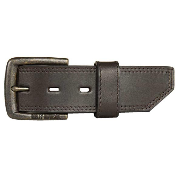 Harley-Davidson Men's Ergonomic Comfort Genuine Solid Brown Leather Belt HDMBT11787-BRN