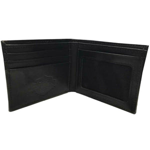 Men's Prestige B&S Bi-Fold Leather Wallet with REID Black MWA11722
