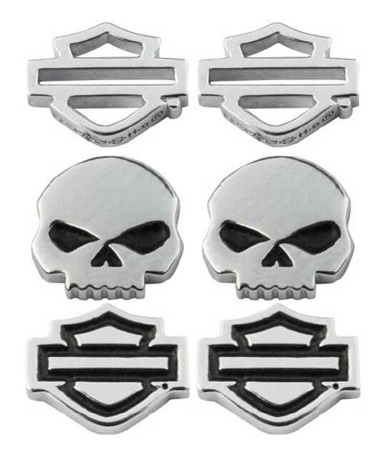 Women's Bar & Shield/Skull Stud Earrings Set HDS0005