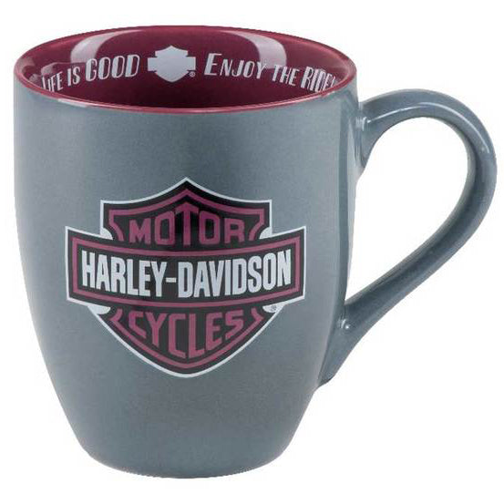 Harley-Davidson Enjoy The Ride B&S Ceramic Coffee Mug - Gray HDX-98628