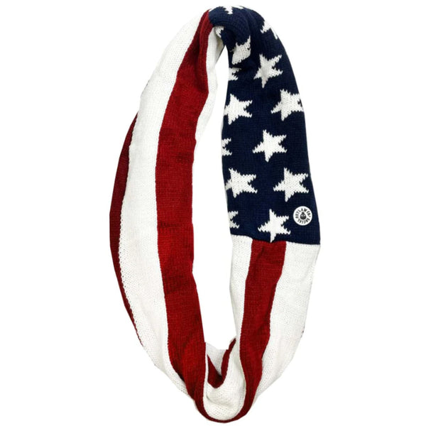 Hair Glove Stars And Stripes Reversible Infinity Scarf, Red, White, Blue HG56800