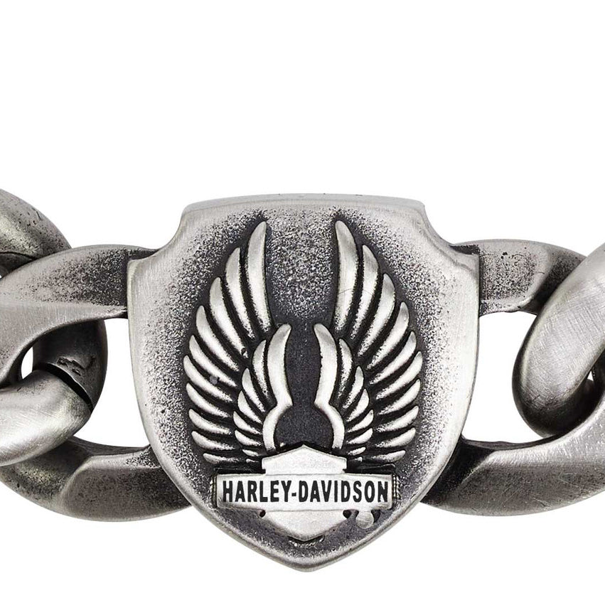 Shop Harley Davidson Unisex Silver Logo Bracelets by ReJourney | BUYMA