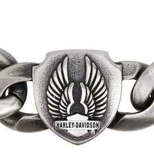 Harley-Davidson Men's Deadlock Wings Chain Link Bracelet, Stainless Steel HSB0255