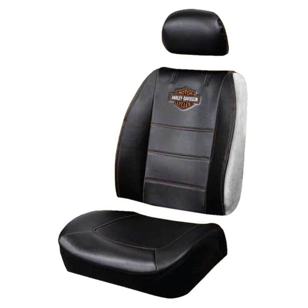 Harley-Davidson Bar & Shield Logo Premium 3 Piece Universal Seat Cover, Black PL8592