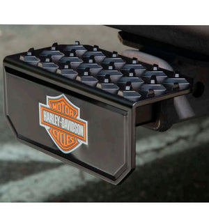 Harley-Davidson Bar & Shield Step-Up Hitch Plug Cover, Black, PL2297