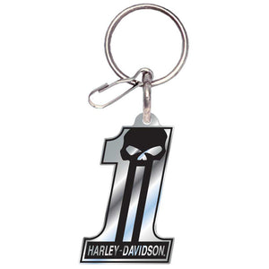 Harley-Davidson Dark Custom #1 Skull Key Chain, Metal P4403