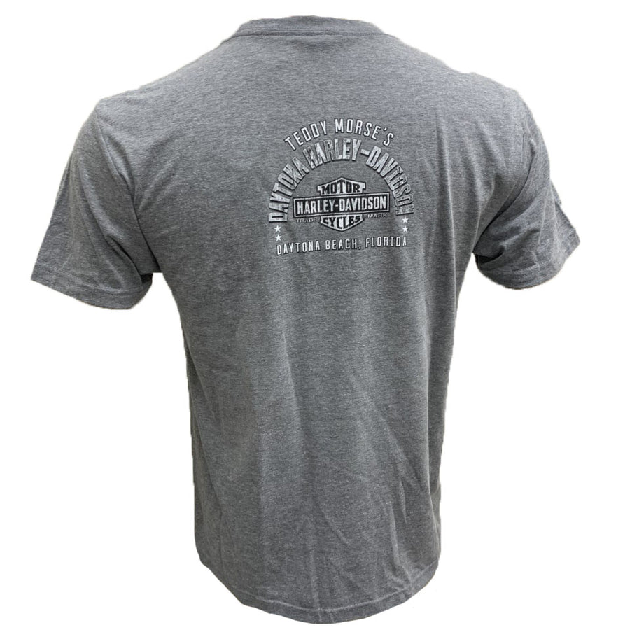 Men's Daytona Harley-Davidson Bike Week 2023 American Legend Short Sleeve Shirt, Gray