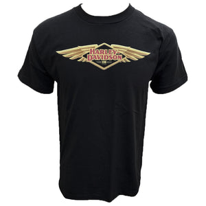 Harley-Davidson Men's 120th Anniversary Winged Short Sleeve Dealer Shirt, Black