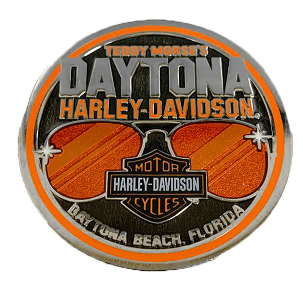 Teddy Morse's Daytona Harley-Davidson Exclusive Aviator Challenge Coin, Black/Orange HD203994